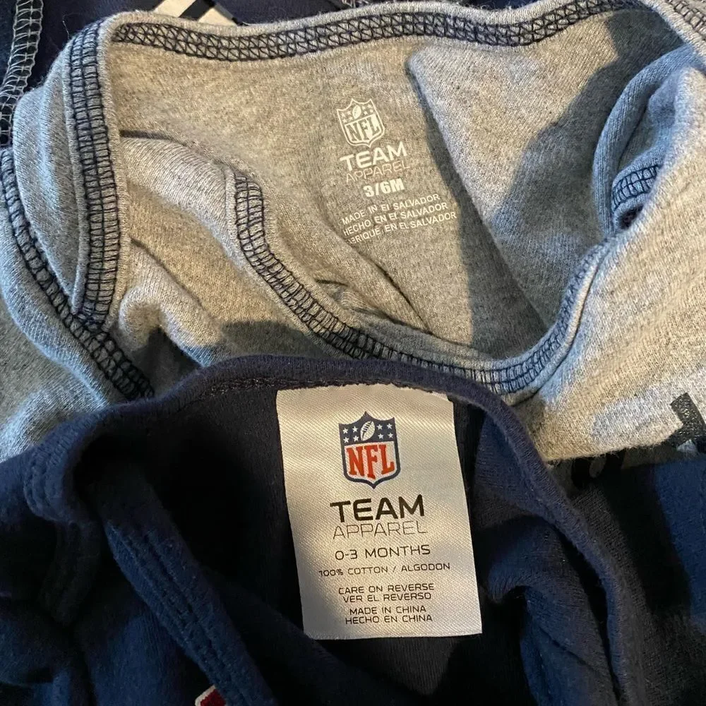 NFL Team Apparel Texans Football Onesies (3) Bundle!